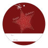 Circle Star with String To From Christmas Hang Tag